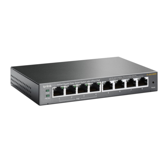 8-портовий гігабітний настільний РоЕ Easy Smart комутатор, TL-SG108PE  TP-LINK