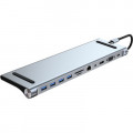 Порт-реплікатор Dynamode 11-in-1 USB-C to HDTV 4K/30Hz, VGA, 1хUSB3.0, RJ45, Type-C PD, Audio, SD/MicroSD (BYL-2003)