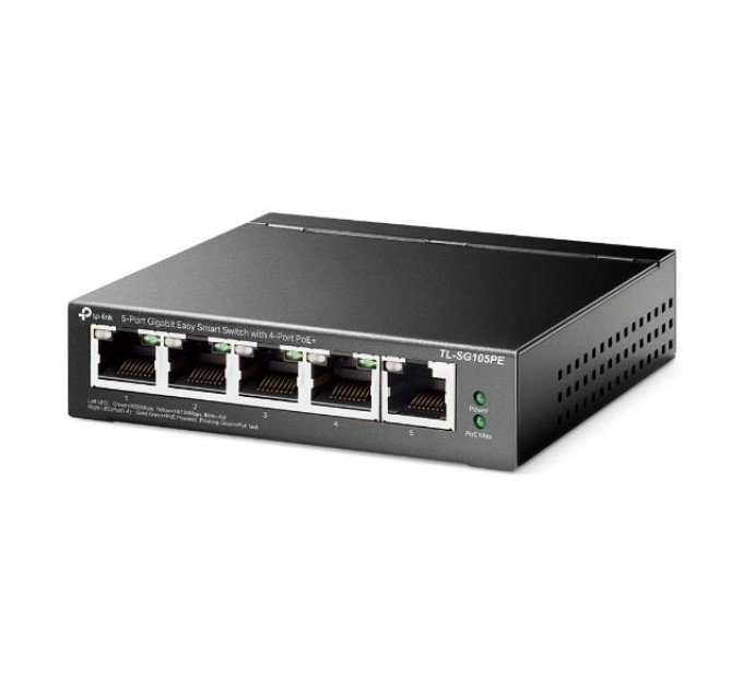 5-портовий гігабітний комутатор з 4 РоЕ+ портами, TL-SG105PE