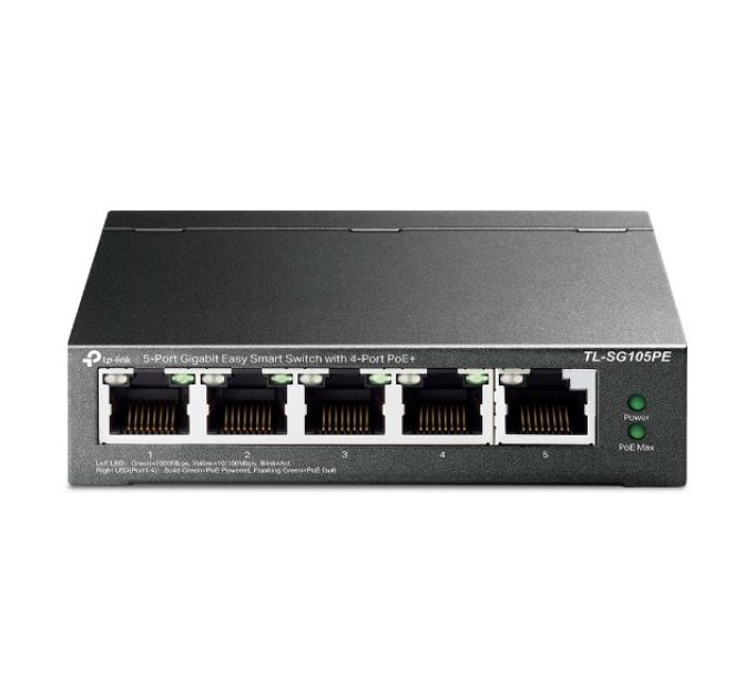 5-портовий гігабітний комутатор з 4 РоЕ+ портами, TL-SG105PE