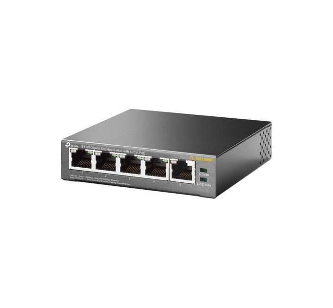 Комутатор  NET SWITCH 5PORT 1000M 4P POE TL-SG1005P TP-LINK