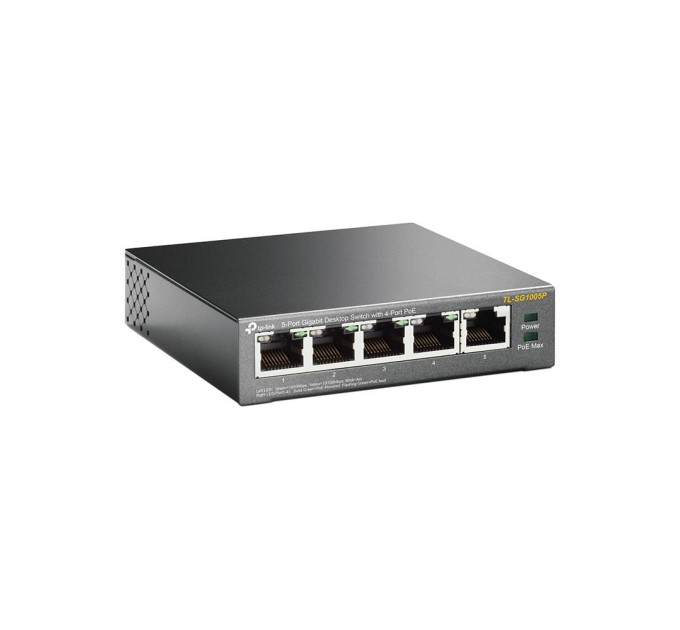 Комутатор  NET SWITCH 5PORT 1000M 4P POE TL-SG1005P TP-LINK