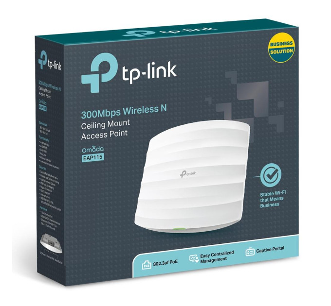 Бездротова стельова точка доступу, швидкість до 300 Мбіт/с, EAP115  TP-LINK