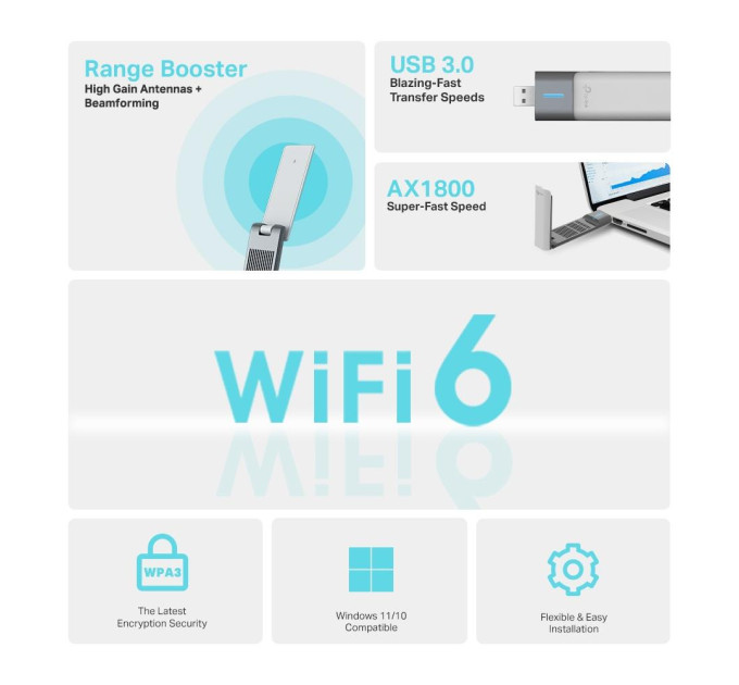 Бездротовий мережевий USB-адаптер, Archer TX20UH TP-LINK