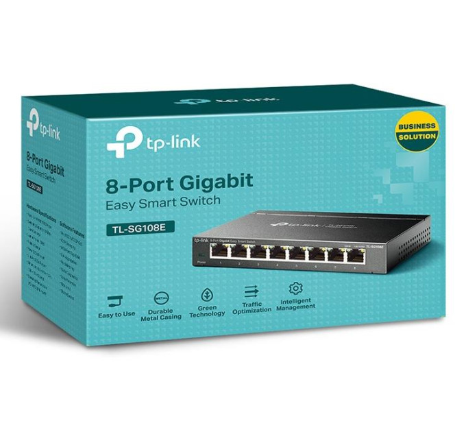 Комутатор керований, мережеве обладнання, TL-SG108E TP-LINK
