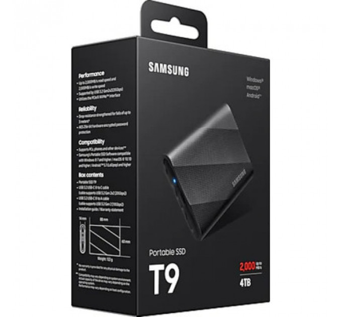 Накопичувач SSD USB 3.2 4TB T9 Samsung (MU-PG4T0B/EU)