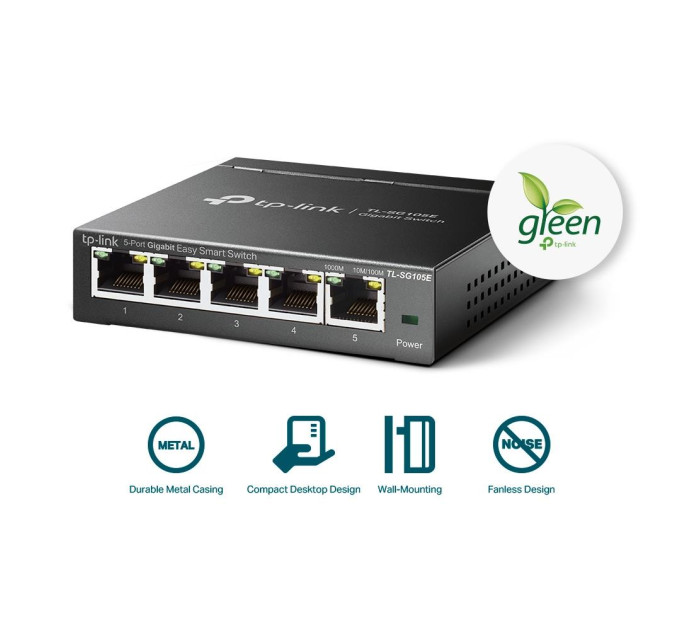 Комутатор керований, мережеве обладнання, TL-SG105E TP-LINK