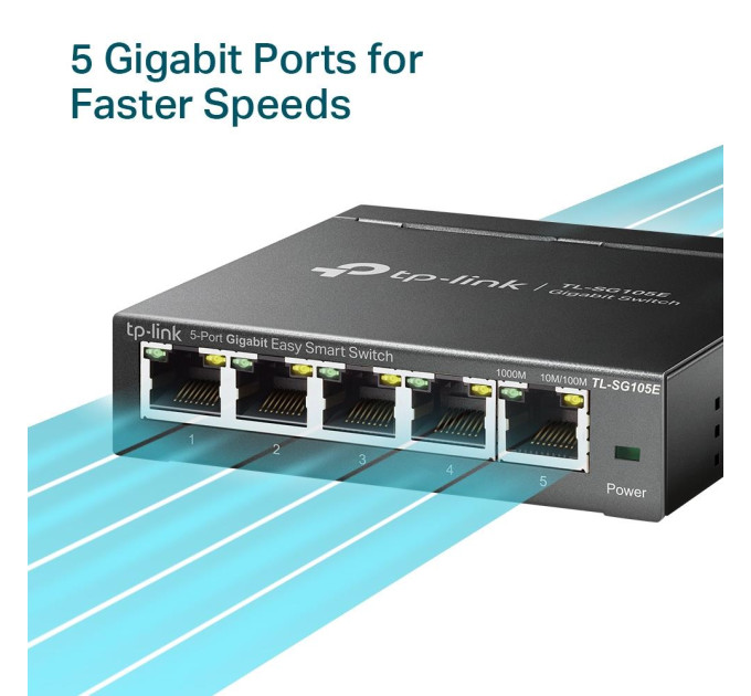 Комутатор керований, мережеве обладнання, TL-SG105E TP-LINK
