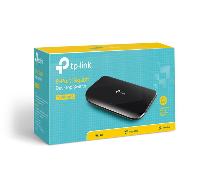 Комутатор некерований, мережеве обладнання, TL-SG1008D TP-LINK