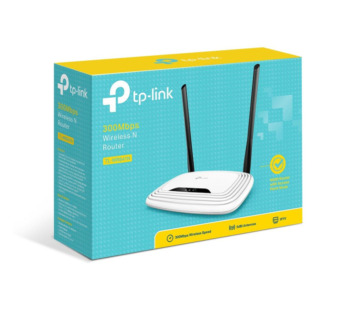 Бездротовий маршрутизатор, мережеве обладнання, TL-WR841N TP-LINK
