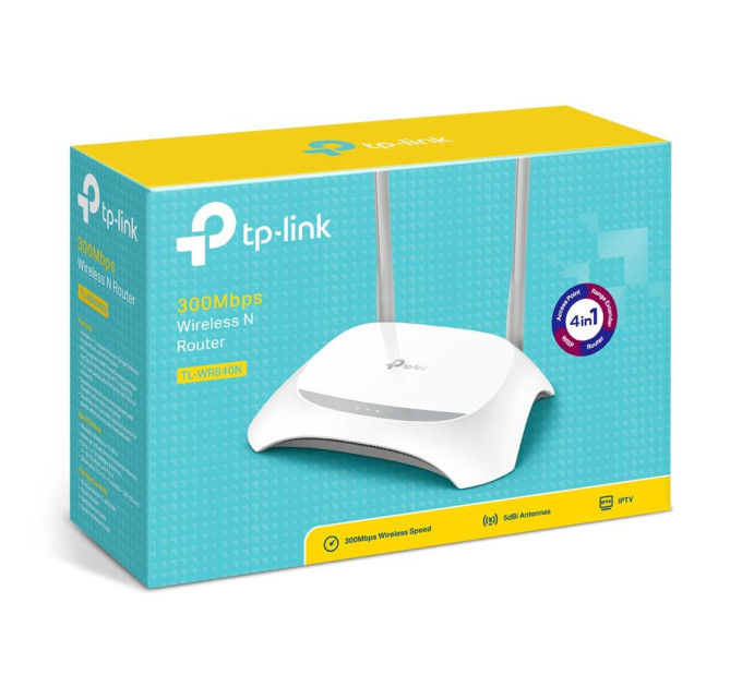 Бездротовий маршрутизатор, мережеве обладнання, TL-WR840N TP-LINK
