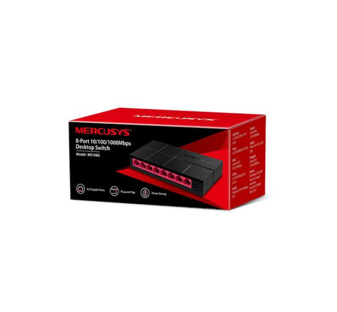 Коммутатор MERCUSYS MS108G 8 PORT 10/100/1000M