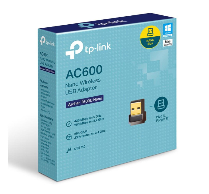 Бездротовий Nano USB-адаптер, Archer T600U Nano