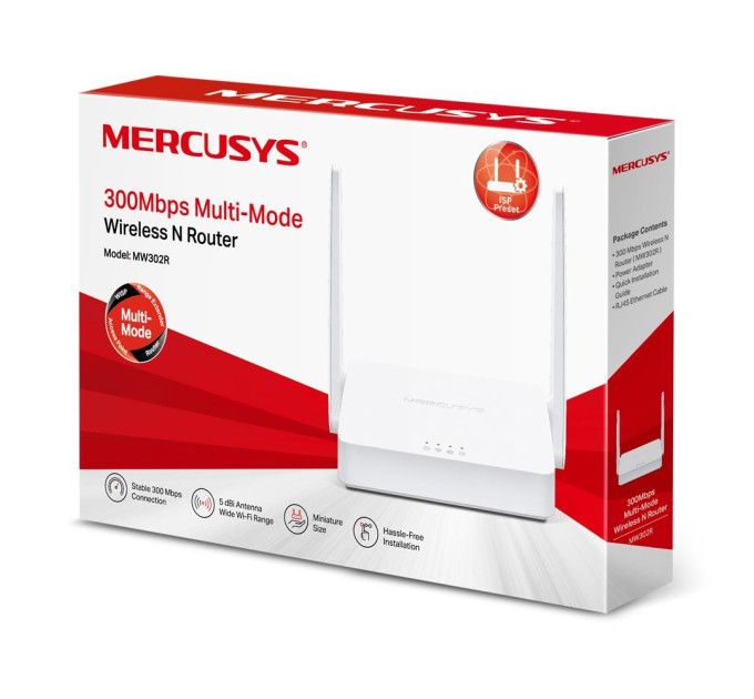 Wi-Fi роутер MERCUSYS MW302R 300MBPS 10/100M