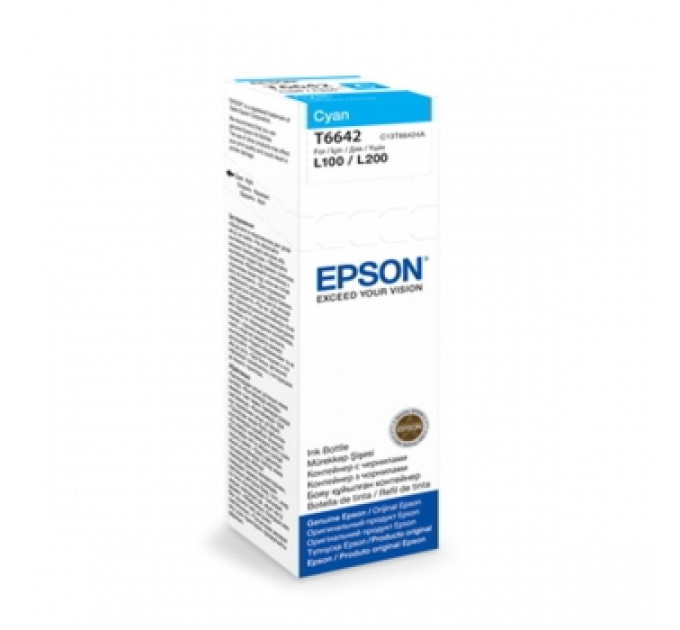 Чорнило EPSON L100/L200 cyan (70мл) (C13T66424A)