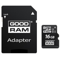 Карта пам'яті MicroSDHC  16GB UHS-I Class 10 Goodram + SD-adapter (M1AA-0160R12)