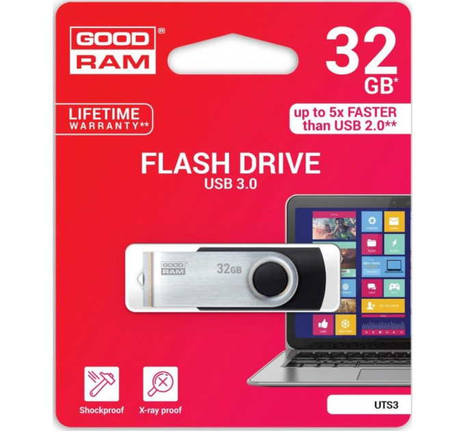 Флешка 32GB GOODRAM UTS3 (Twister) Black (UTS3-0320K0R11)
