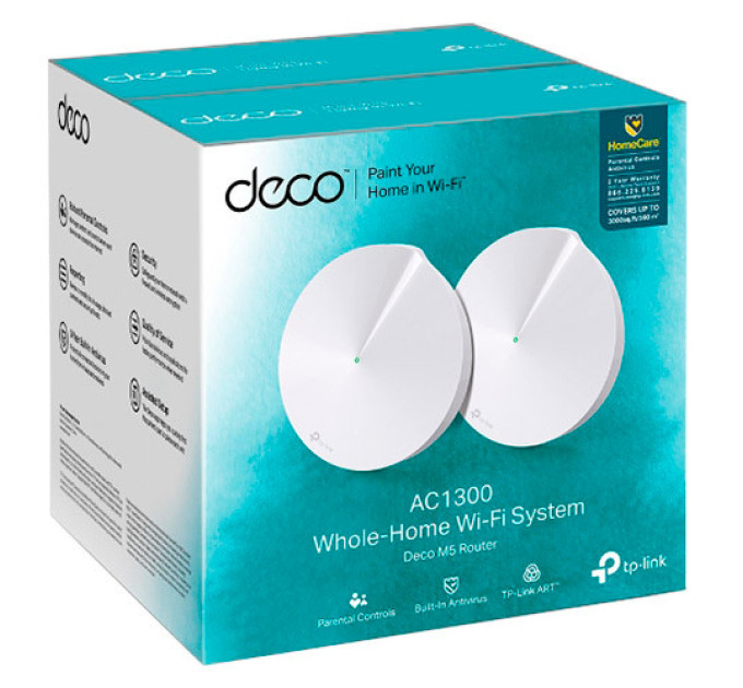 Домашня WiFi система  TP-LINK Deco M5 (2-pack)