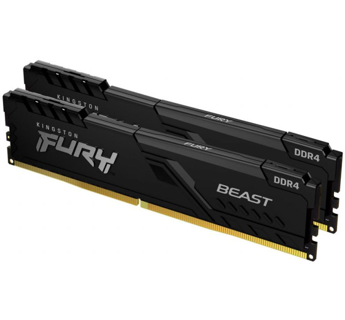 Оперативна пам'ять Kingston DRAM 32GB 3200MHz DDR4 CL16 DIMM (Kit of 2) 1Gx8 FURY Beast Black