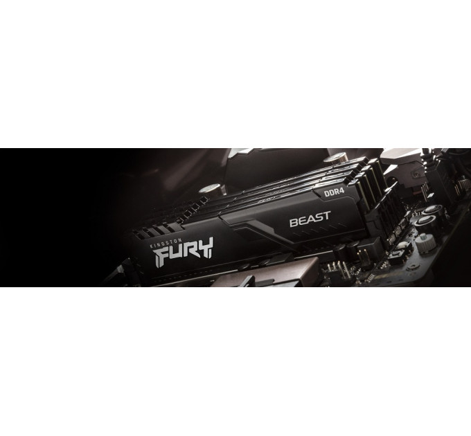 Оперативна пам'ять Kingston DRAM 32GB 3200MHz DDR4 CL16 DIMM (Kit of 2) 1Gx8 FURY Beast Black