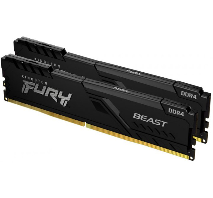 Оперативна пам’ять Kingston DRAM 32GB 3600MHz DDR4 CL18 DIMM (Kit of 2) FURY Beast Black EAN: 740617319743