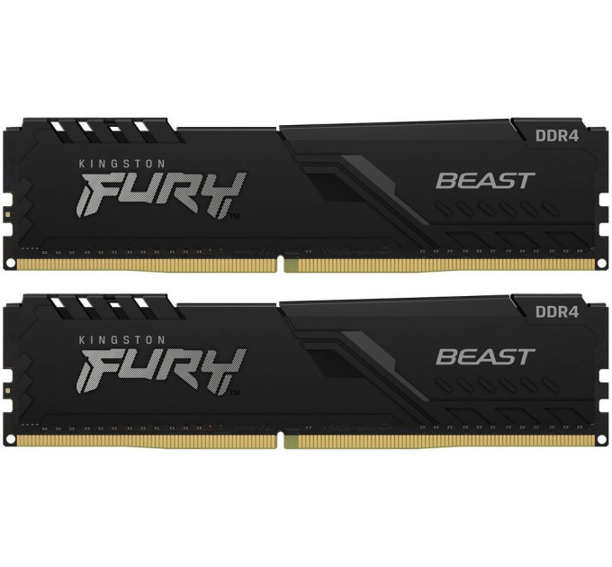 Оперативна пам’ять Kingston DRAM 32GB 3600MHz DDR4 CL18 DIMM (Kit of 2) FURY Beast Black EAN: 740617319743