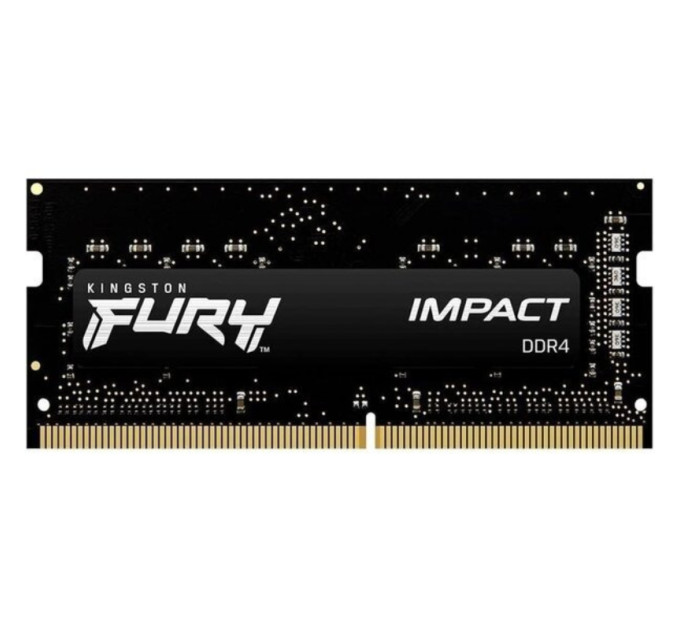 Оперативна пам'ять Kingston Fury SODIMM DDR4-3200 16384 MB PC4-25600 Impact Black (KF432S20IB/16)