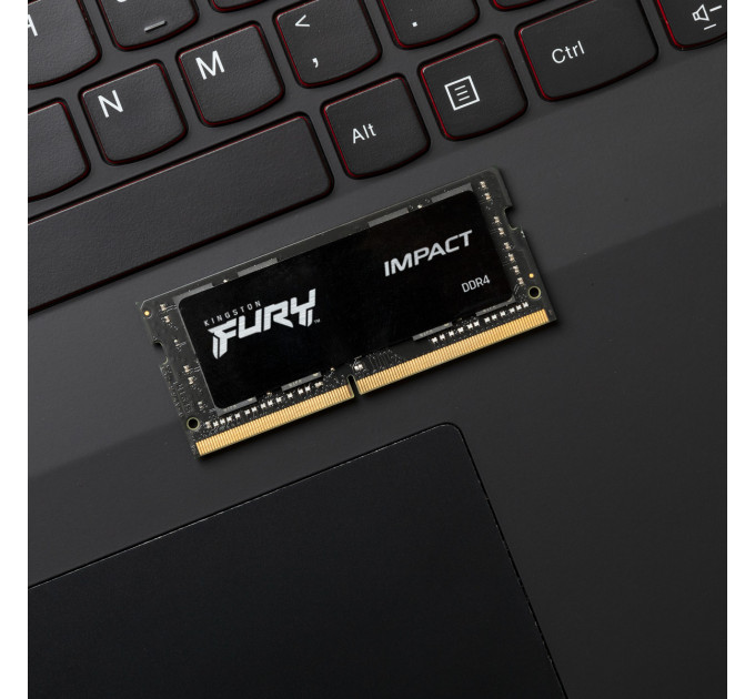 Оперативна пам'ять Kingston Fury SODIMM DDR4-3200 16384 MB PC4-25600 Impact Black (KF432S20IB/16)