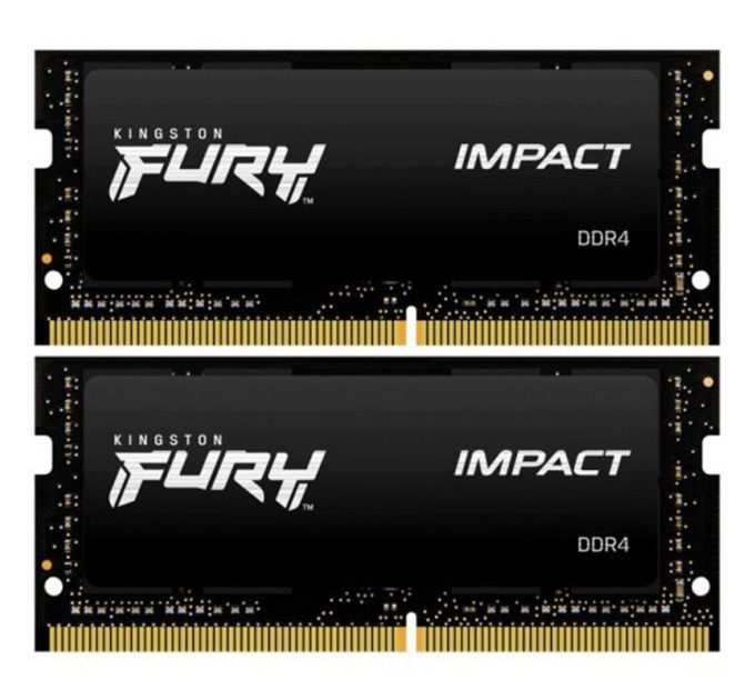 Оперативна пам'ять SO-DIMM 2x32GB/3200 DDR4 Kingston Fury Impact (KF432S20IBK2/64)
