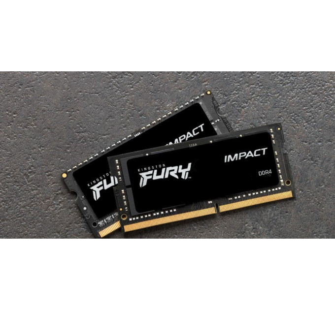 Оперативна пам'ять SO-DIMM 2x16GB/3200 DDR4 Kingston Fury Impact (KF432S20IBK2/32)
