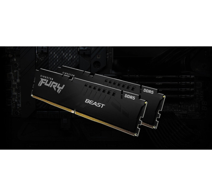 Оперативна пам’ять Kingston Fury Beast Black (2x16GB) (KF552C40BBK2-32) 32GB DDR5 PC5-51200 (5200 MHz)