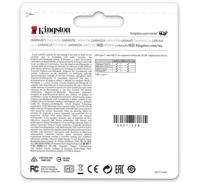 Флешка USB3.2 128GB Type-C Kingston DataTraveler microDuo 3C (DTDUO3CG3/128GB)