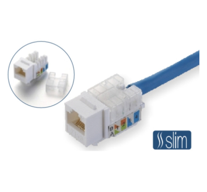 Модуль Keystone RJ45 UTP кат. 6, Slim, 110 IDC Kingda (KD-KJ2085UC6)