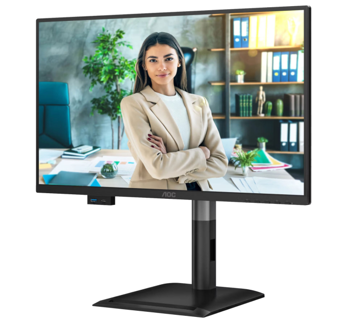 AOC Монiтор TFT AOC 23.8" 24P4CV PS FHD 120Hz HDMI DP USB-C RJ-45 Pivot USB MM Black