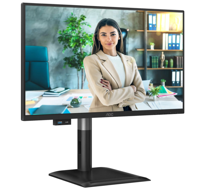 AOC Монiтор TFT AOC 23.8" 24P4U IPS FHD 120Hz VGA HDMI DP Pivot USB MM Black