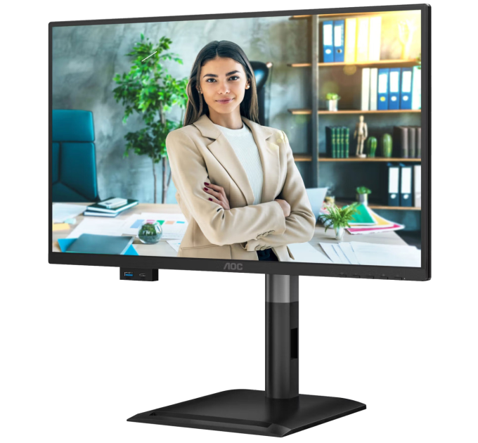 AOC Монiтор TFT AOC 23.8" 24P4U IPS FHD 120Hz VGA HDMI DP Pivot USB MM Black