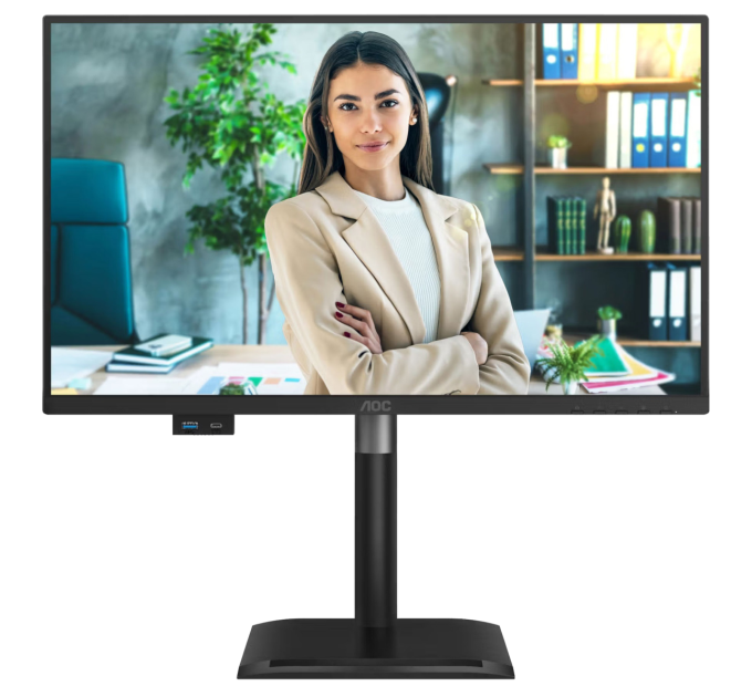 AOC Монiтор TFT AOC 23.8" 24P4U IPS FHD 120Hz VGA HDMI DP Pivot USB MM Black