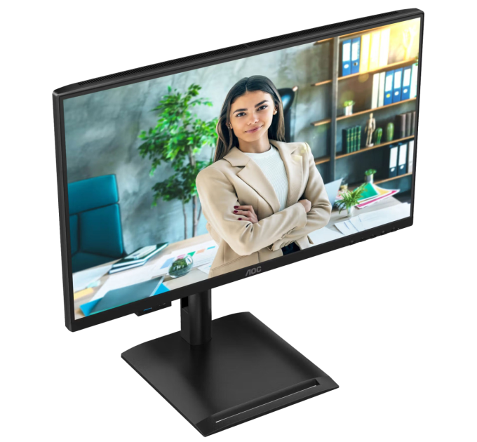AOC Монiтор TFT AOC 23.8" 24P4U IPS FHD 120Hz VGA HDMI DP Pivot USB MM Black