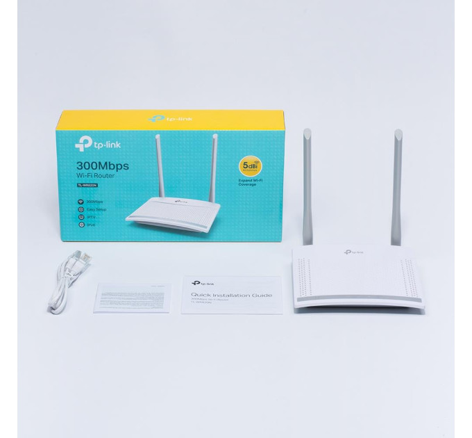 Точка доступу з функцією маршрутизації, мережеве обладнання 300MBPS 10/100M 2PORT TL-WR820N TP-LINK