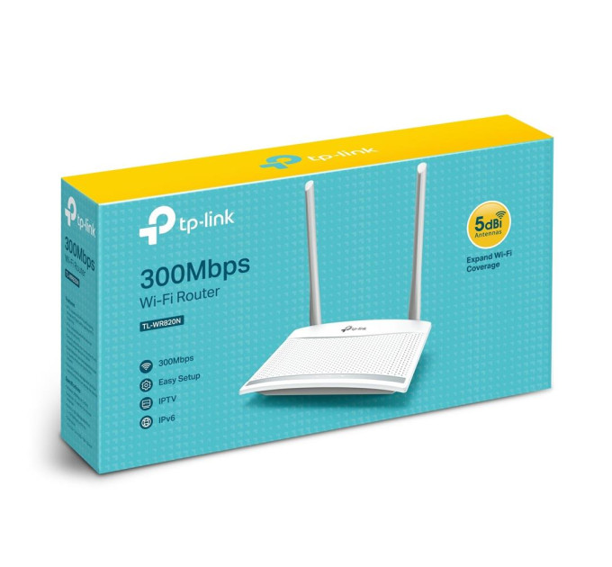 Точка доступу з функцією маршрутизації, мережеве обладнання 300MBPS 10/100M 2PORT TL-WR820N TP-LINK