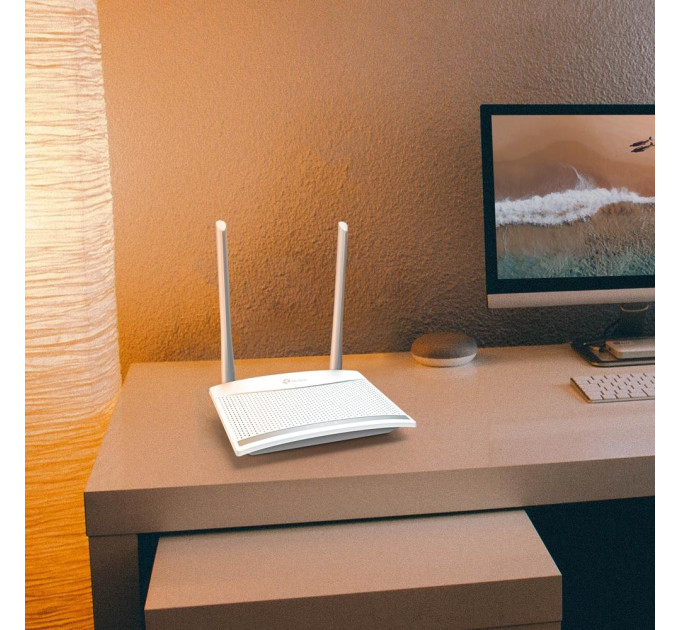 Точка доступу з функцією маршрутизації, мережеве обладнання 300MBPS 10/100M 2PORT TL-WR820N TP-LINK