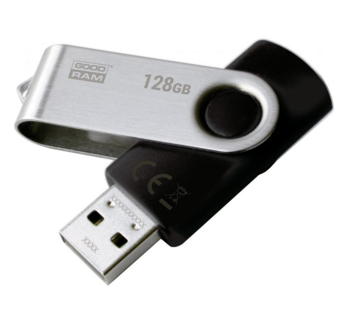 Флешка USB Flash 128GB USB 2.0 Goodram UTS2 (UTS2-1280K0R11) Black