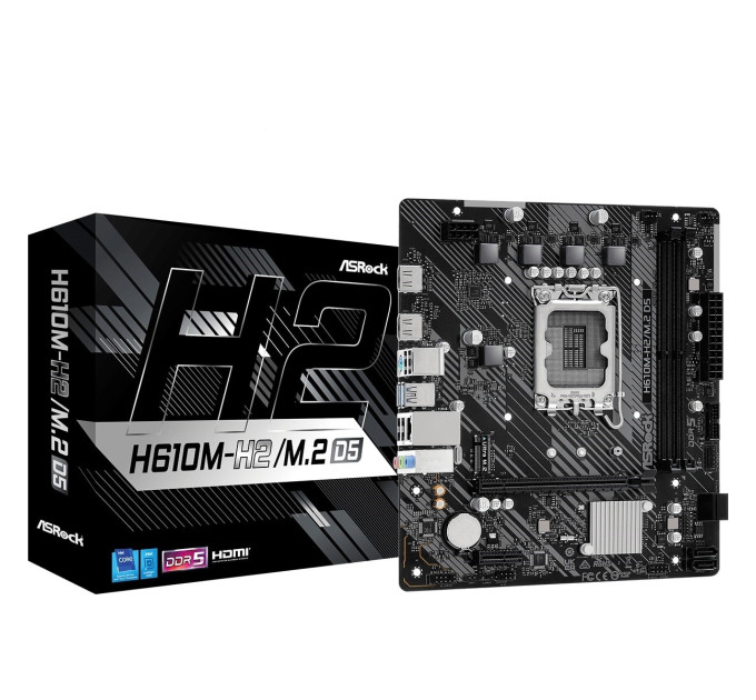 ASRock Материнська плата ASRock H610M-H2/M.2 D5 Socket 1700