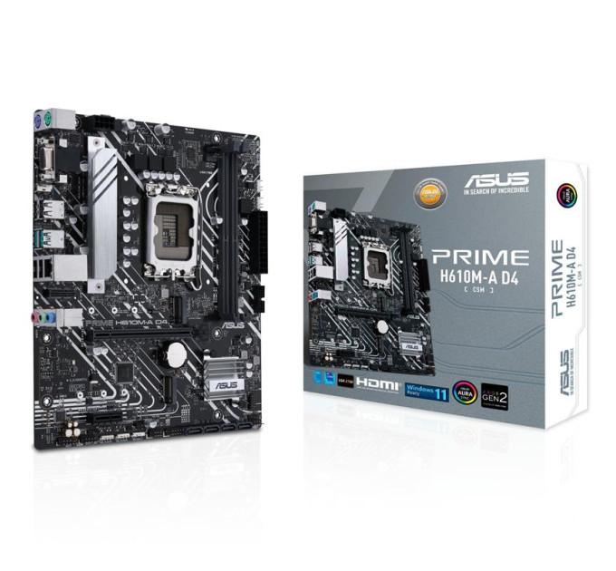 ASUS Материнська плата Asus Prime H610M-A D4-CSM Socket 1700