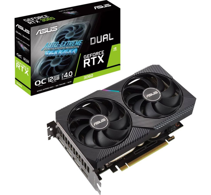 ASUS Відеокарта GF RTX 3060 12GB GDDR6 Dual OC V2 Asus (DUAL-RTX3060-O12G-V2) (LHR)