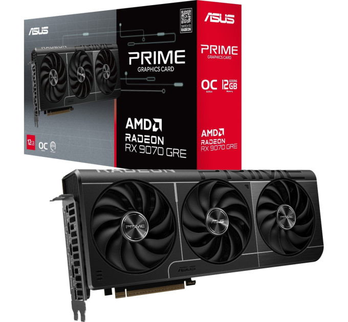 ASUS Відеокарта AMD Radeon RX 9070 GRE 12GB GDDR6 Prime OC Asus (PRIME-RX9070GRE-O12G)