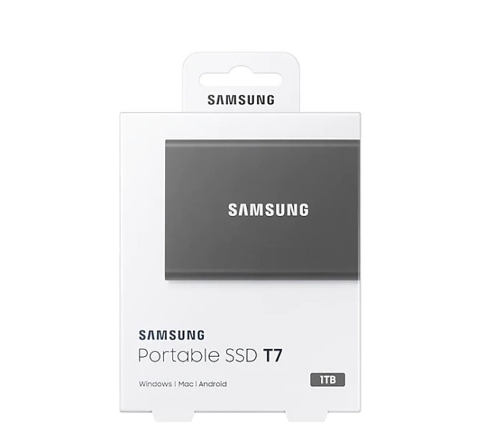 Samsung Накопичувач зовнішній SSD 1TB Samsung T7 Titan Gray (MU-PC1T0T/WW)