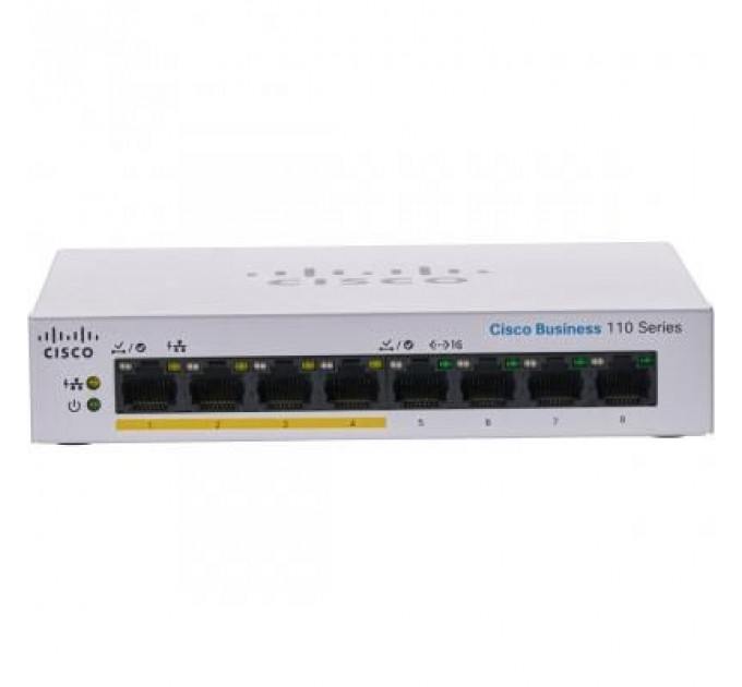 Комутатор мережевий Cisco CBS110-8PP-D-EU