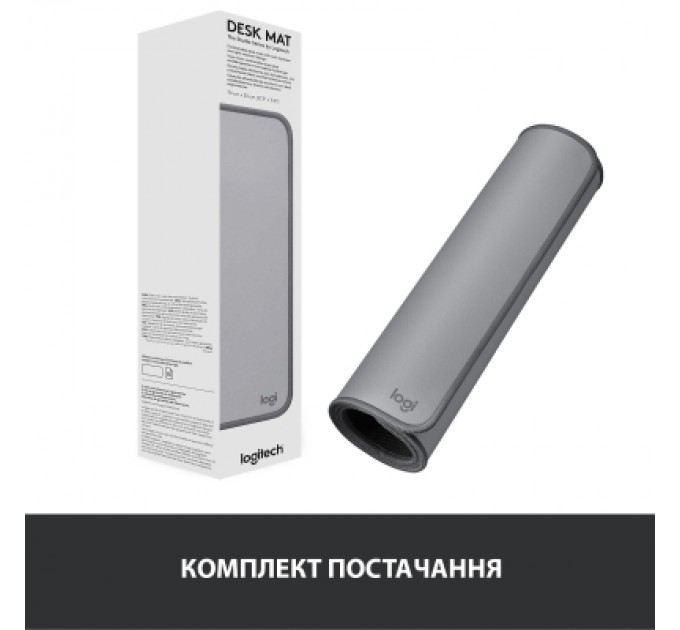 Килимок для мишки Logitech Desk Mat Studio Series Mid Grey (956-000052)