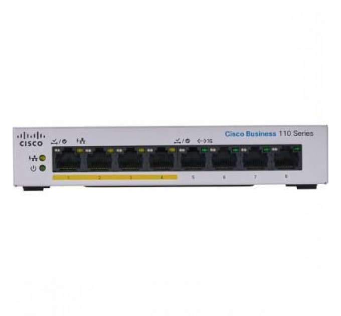 Комутатор мережевий Cisco CBS110-8PP-D-EU